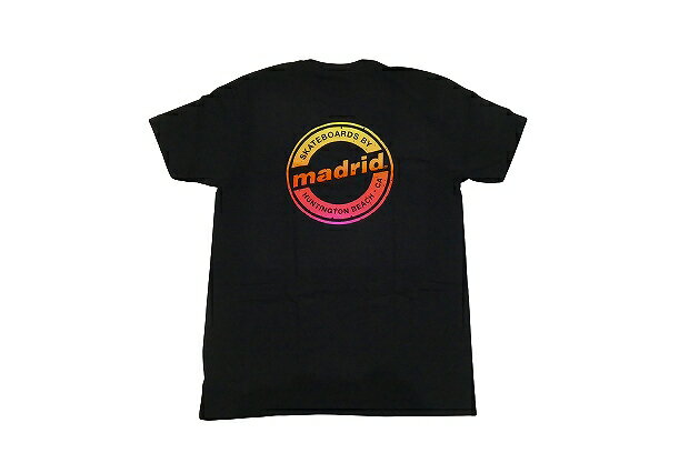 MADRID SKATEBOARDS マドリッド GRADIENT LOGO グラディエント ロゴ Tシャツ BLACK ブラック 黒