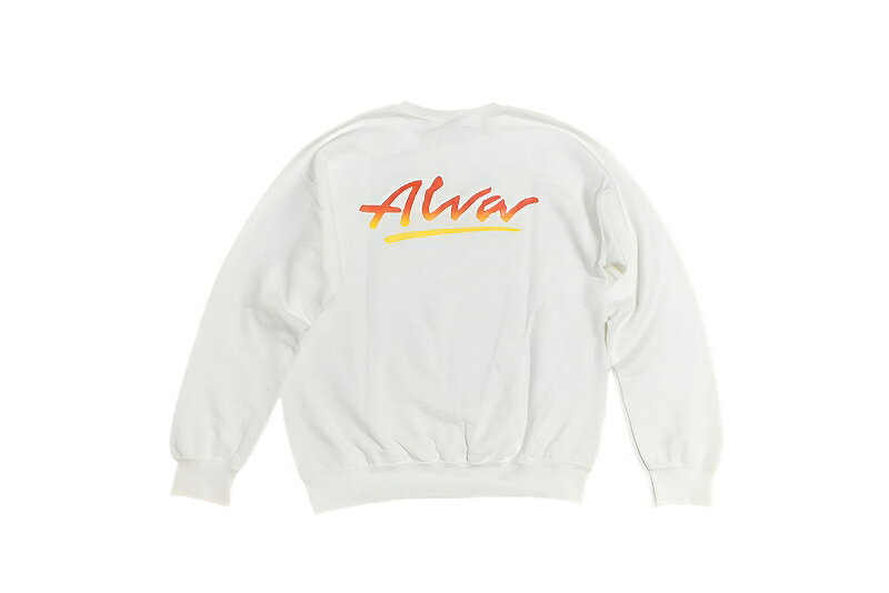 ALVA トニーアルバ TONY ALVA O.G FADE LOGO CREWNECK SWEAT オリジナル フェードロゴ クルーネックスウェット WHITE 白 ホワイト