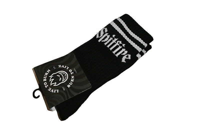 Rakuten - SPITFIRE スピットファイア MOLOTOV SCRIPT SOCKS ソックス 1P BLACK/WHITE ブラック/ホワイト