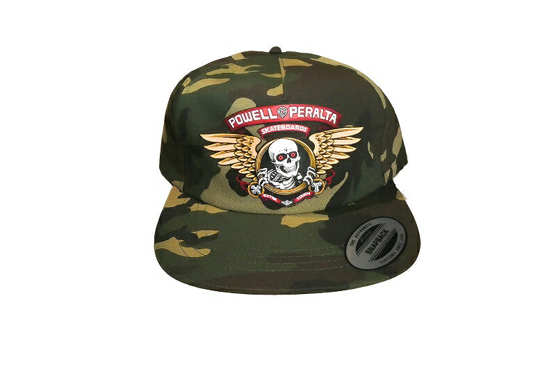 Rakuten - POWELL PERALTA パウエル WINGED RIPPER ウイングリッパー プリント SNAPBACK コットン スナップバックキャップ CAMO カモ 迷彩