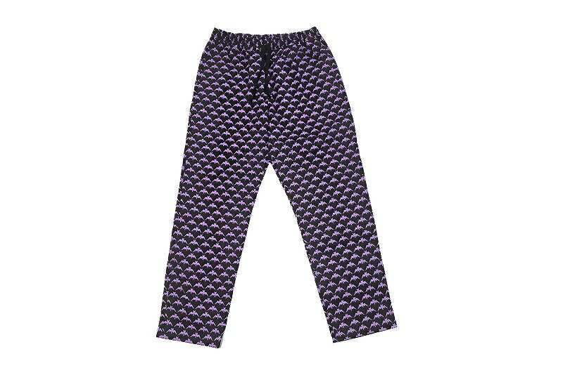 Rakuten - LIFE’S A BEACH ライフズアビーチ BAT LONG EASY PANTS バット コウモリ 総柄 ロング イージーパンツ BLACK/PURPLE 　ブラック/パープル