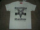 THRASHERスラッシャーxMANIK SKATEBOARDS マニック コラボ スケートゴートTシャツ　白