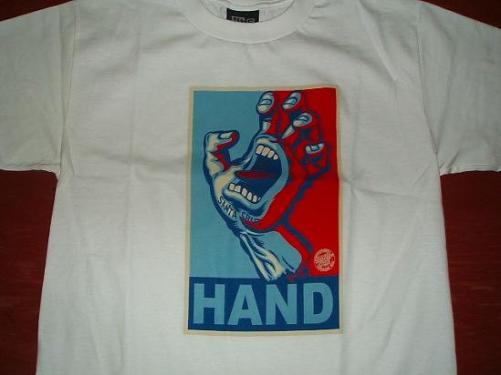 SANTACRUZ サンタクルーズ　YES WE HAND Tシャツ　白