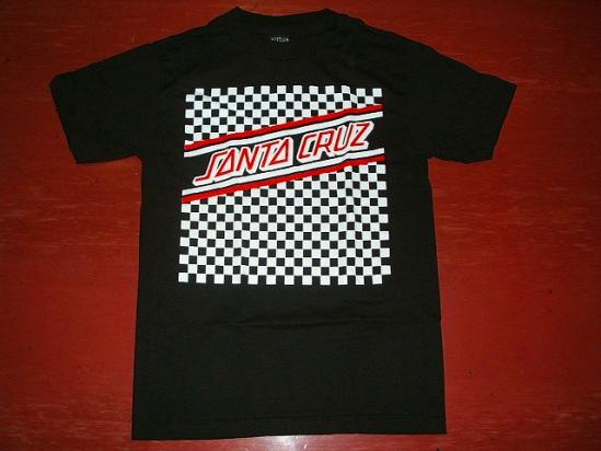 Rakuten - SANTACRUZ サンタクルーズ　CHECKER チェッカー フラッグチェック Tシャツ　黒