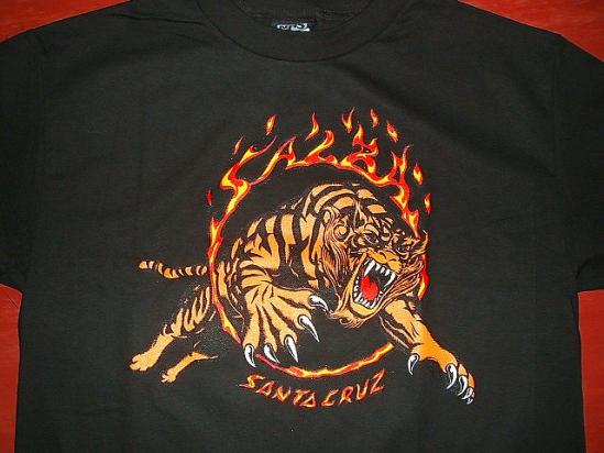 SANTACRUZ サンタクルーズ　SALBA TIGER タイガー　Tシャツ　黒