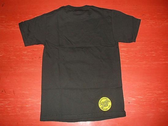 SANTACRUZ サンタクルーズ　SPEED FACE スピードフェイス　Tシャツ　黒x黄