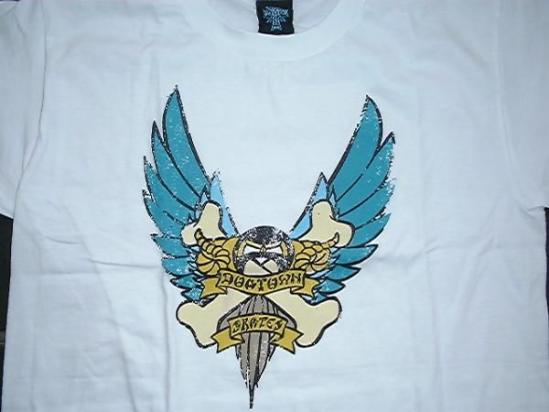 DOGTOWN ドッグタウン フロントウイングクロスボーン　Tシャツ　白