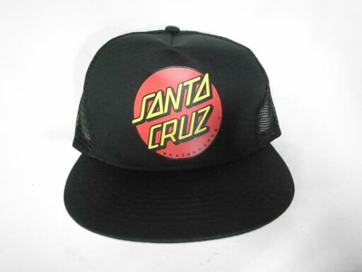 SANTACRUZ サンタクルーズ CLASSIC DOT ドットロゴ メッシュキャップ ブラック 黒x黒x赤 SANTACRUZ サンタクルーズ CLASSIC DOT ドットロゴ メッシュキャップ ブラック 黒x黒x赤