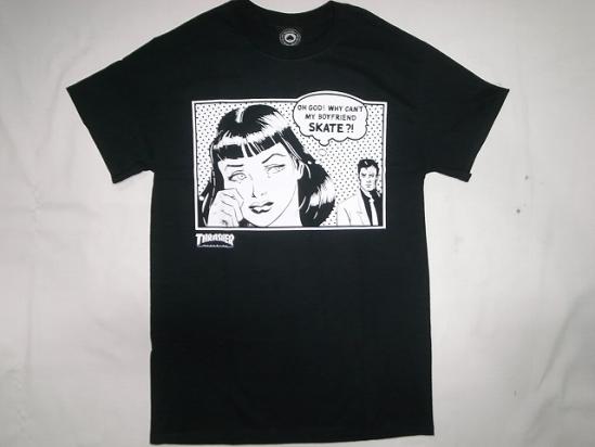 THRASHER スラッシャー BOYFRIEND2 ボーイフレンド2 ドットパターン Tシャツ 黒