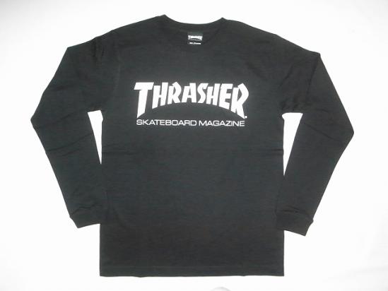 Rakuten - THRASHER スラッシャー　MAGロゴ　ロングスリーブ Tシャツ ロンT ブラック 黒x白