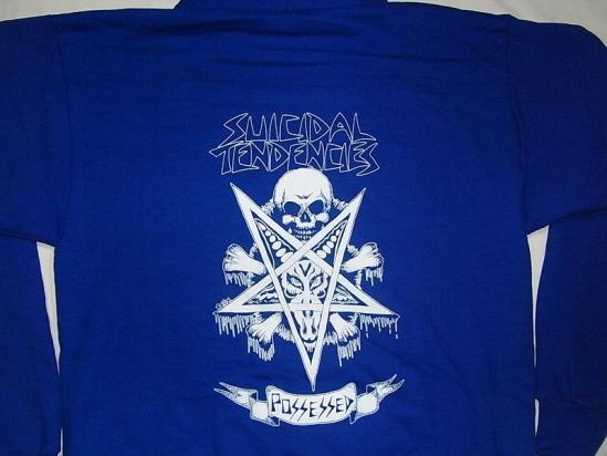 SUICIDALTENDENCIES スーサイダルテンデンシーズ POSSESSED スカルゴート プルオーバーフード パーカー ロイヤルブルー 青 3