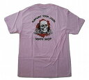 POWELL PERALTA パウエル SUPPORT YOUR LOCAL SKATE SHOP サポートユアローカル リッパー Tシャツ ライトピンク