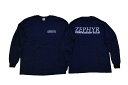 ZEPHYR COMPETITION TEAM LOGO ゼファー ZPLS＃2NV バック＆フロントチームコンペロゴ LONG SLEEVE ロングスリーブ ロンT NAVY 紺x白　ネイビー