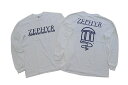 ZEPHYR ゼファー ZPLS＃N1W バック月光 フロントチームコンペ 大ロゴ LONG SLEEVE ロングスリーブ ロンT 白x紺　ホワイト/ネイビープリント