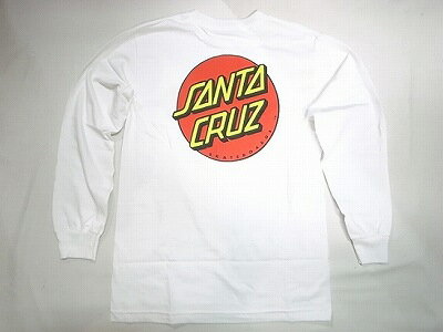 SANTACRUZ サンタクルーズ CLASSIC DOT ドットロゴ ロングスリーブ ロンT 白
