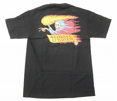 SANTACRUZ サンタクルーズ 2018 OBRIEN REAPER コーリー オブライエン Tシャツ 黒 ブラック