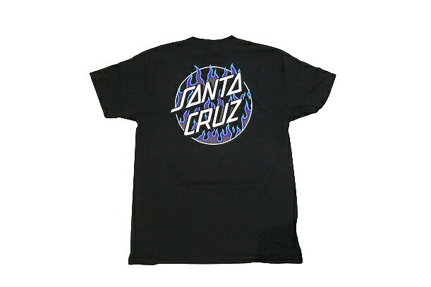 SANTACRUZ x THRASHER サンタクルーズ スラッシャー コラボ FLAME DOT フレームドット Tシャツ BLACK 黒 ブラック