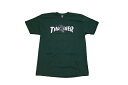 SANTACRUZ x THRASHER T^N[Y XbV[ R{ SCREAMING LOGO XN\~OS TVc FOREST GREEN tHXgO[