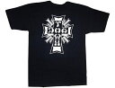 DOGTOWN ドッグタウン　CROSS LOGO モノトーンクロスロゴ　Tシャツ 紺x白 ネイビー