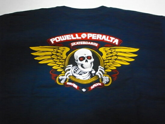 POWELL パウエル　ウイングリッパー Tシャツ NAVY　紺 ネイビー