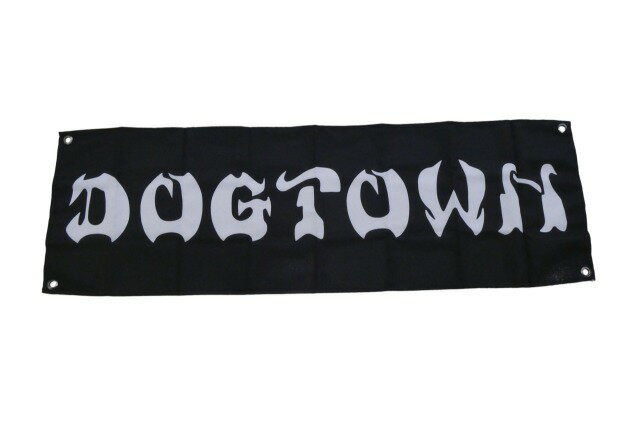 DOGTOWN　ドッグタウン　LOGO ロゴ BANNER バナー FLAG フラッグ BLACK 黒x白 ブラック/ホワイト