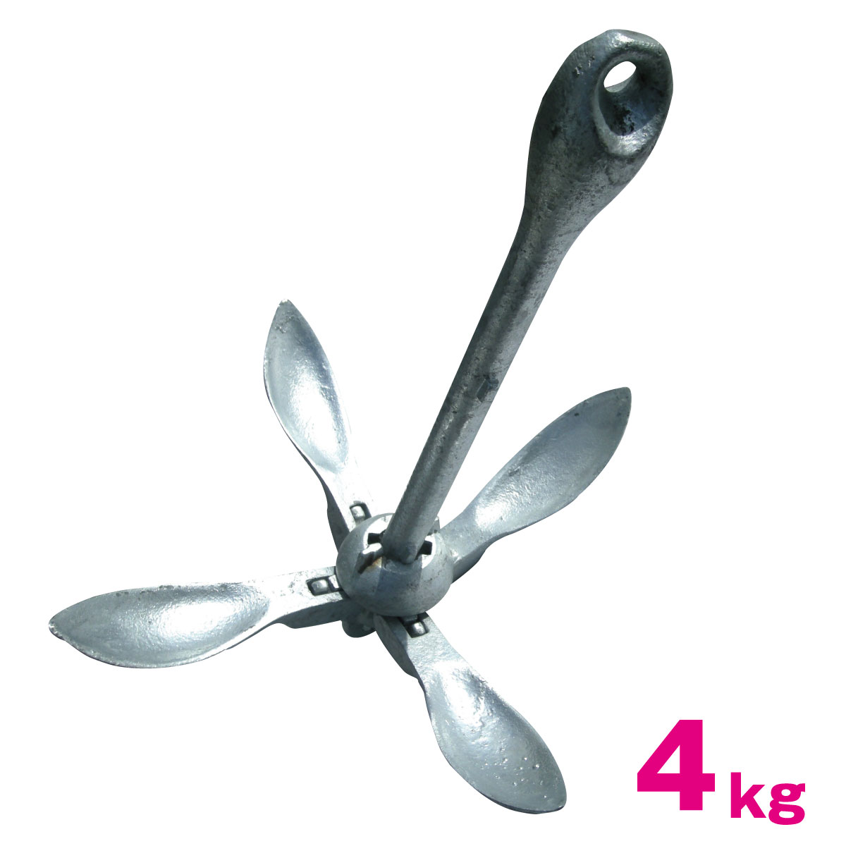ホールディング アンカー 4.0kg 溶解亜鉛メッキ加工 フォールディング アンカー ボート ジェットスキー 水上バイク 錨 ANCHOR 1504