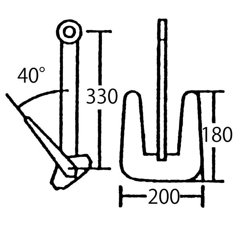 ダンフォース風コートアンカー4.5Kg　PEコート ダンフォース型　ボート ジェットスキー PWC PVC 船舶 錨 ボート コーティングアンカー PWC 水上バイク 972531 2