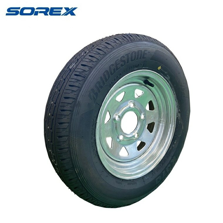 タイヤ＆ホール 12インチ SOREX ソレックス 純正 トレーラーパーツ SRX-016-02BLS