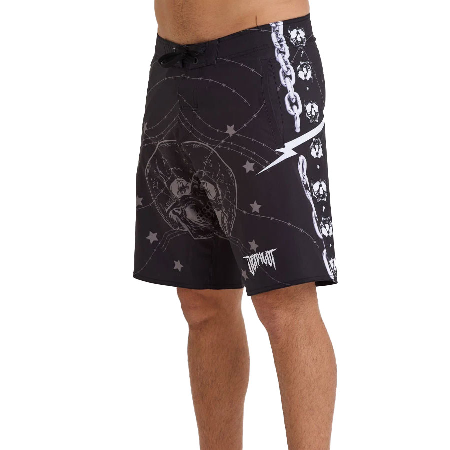 JETPILOT ジェットパイロット ボードショーツ メンズ THRILLSEEKER BOARDSHORT サーフパンツ 黒/白 30/32/34/36 S24908 2025新作