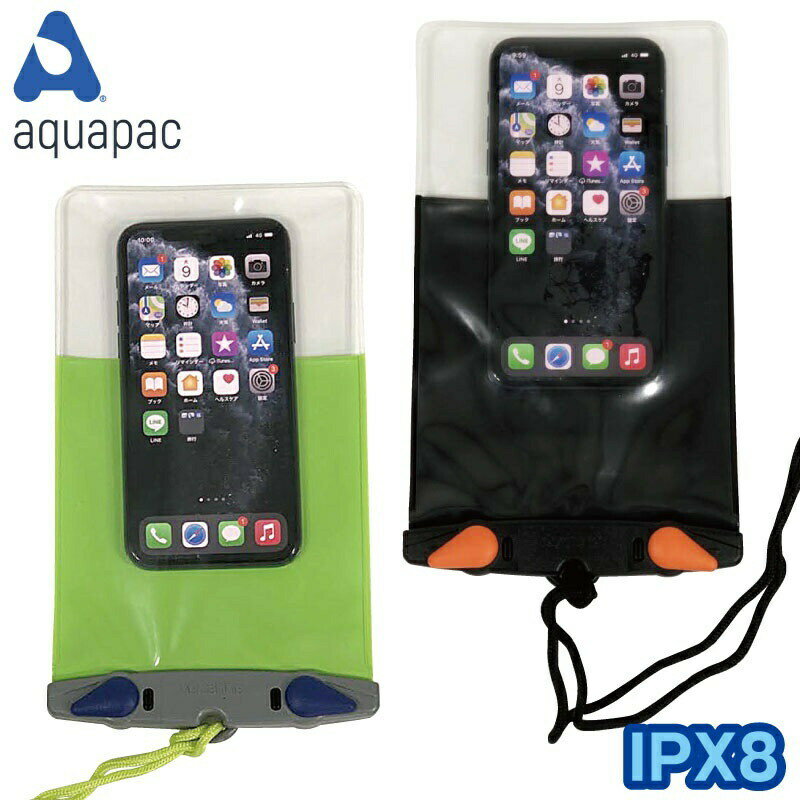 携帯電話 スマホ ケース プラスプラス 完全防水5M　AQUAPAC　125x200mm iPhone ガラケー防水防汚 マリンスポーツ 海 海水浴 プール