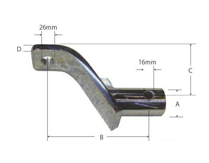 ヒッチ ボールマウント スラントEX型 スチール 丸パイプ ブラック 長さ300mm ライズ110mm タイトジャパン TIGHTJAPAN 0208-15 2