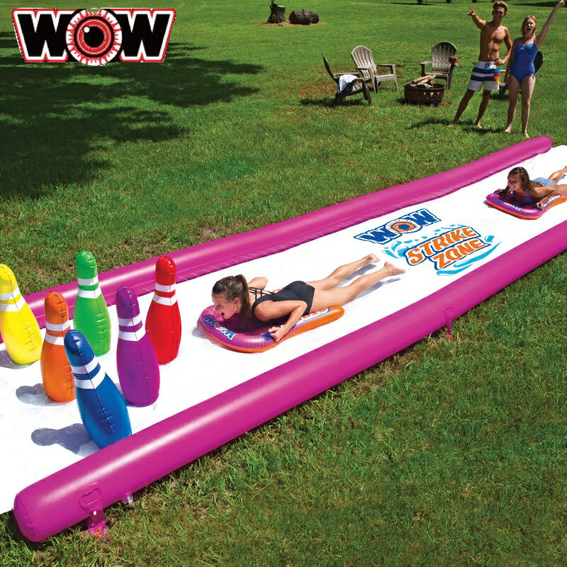 WOW ワオ ストライクゾーンウォータースライダー W19-2010 ボウリング ピン倒し 滑って遊ぶ STRIKE ZONE SLED 25×6ft