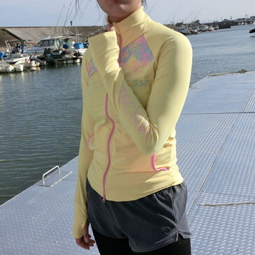 ネコポス送料無料【SALE】レディース ラッシュパーカー フロントファスナー ラッシュガード 女性 ジェットスキー 水上バイク ウエイクボード サーフィン