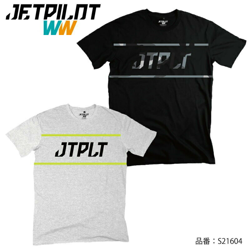 JETPILOT ジェットパイロット Tシャツ メンズ RX PANEL MENS TEE コットン アパレル 黒/グレー M-L S21604