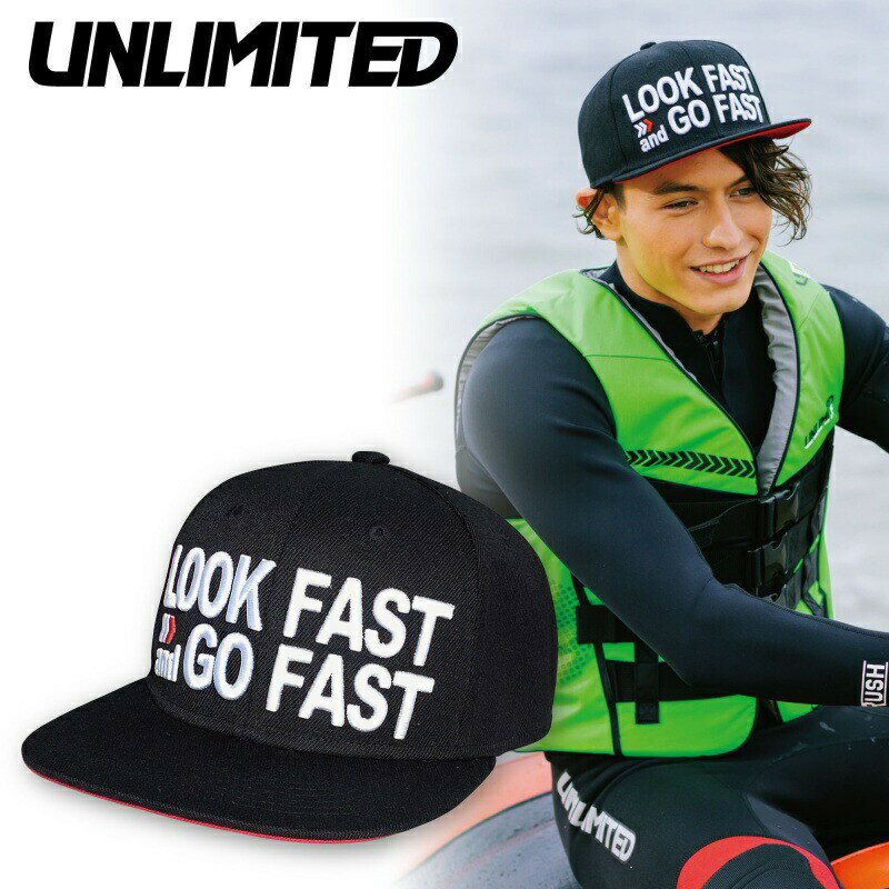UNLIMITED LFGF レース キャップ CAP ストリートキャップ 帽子 ブラック フラット UVケア 紫外線対策 ..
