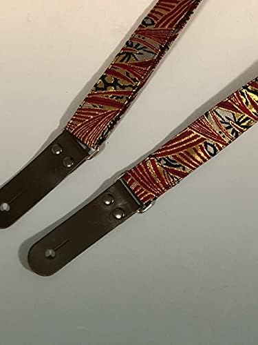 Harmonics　J　　西陣織 金襴 生地 和柄　すすき柄 ストラップ 　ウクレレストラッ...
