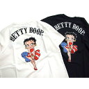 BETTY BOOP ベティ 半袖Tシャツ メンズ 刺繍 半t AMERICAN DRESS BETTY 星条旗 6.2oz へヴィーウェイトのTシャツ BE-105