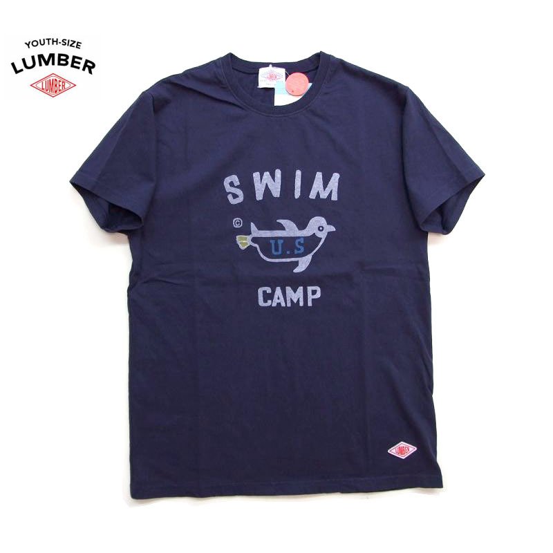 ランバー LUMBER ペンギン 半袖tシャツ 小さ目tシャツ カットソー lumber 男女兼用 ペンギンTシャツ 201281