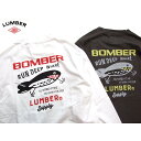 LUMBER ロンt ルアー 212342 オールドルアー BOMBER シャーク型 ランバー tシャツ 長袖Tシャツ lumber 男女兼用 ロンT