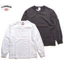 LUMBER サイドポケットロンt 無地ロングt 212400 切替ランバー tシャツ 長袖Tシャツ lumber 男女兼用 ロンT