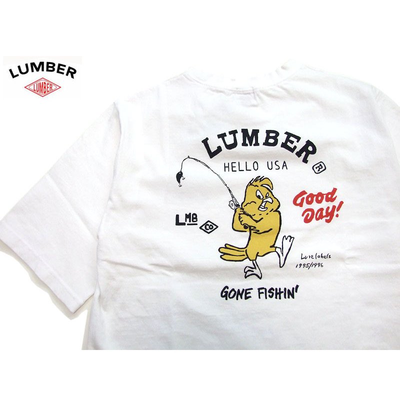 lumber2022 tシャツ フィッシング バード 221333 ルアーフィッシングに夢中 LUMBER 半袖Tシャツ 男女兼用　FIHSHING BIRD