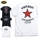 vanson tシャツ ワンスター 半袖Tシャツ メンズtシャツ レッドスター ●ネコポス可●884V085-24 VANSON バンソン1tシャツ ONE-STAR バイカーtシャツ