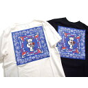 デッドベアー Tシャツ バンダナ柄半袖Tシャツ　GRATEFUL DEAD BEAR　ポケットTシャツ　GB-04　刺繍とプリント