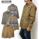 ネイティブシャツ メンズ 長袖シャツ 背中のネイティブ柄別布がオシャレなシャツ WILDERNESS Back native pocket shirt 新作 WD22AW-13 大きなポケット付 ゆったりめシルエット+アウトドア感ありBIGポケット 832301