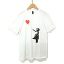 インポート Tシャツ BANKSY Red Heart Balloon Girl T-Shirt バンクシー レッドハート Tシャツ BS-002