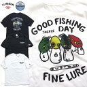 男女兼用 半袖Tシャツ LUMBER ルアー柄 ランバー カットソー 241529 カジュアル 釣り 半t GOOD FISHING DAY カスタム フィッシュ ルアー