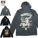 HONDA×PANDIESTA ドライパーカー 吸汗速乾 UVカット ホンダ スーパーカブ パンディエスタ長袖パーカ 速乾快適なパーカ パック入り 564500