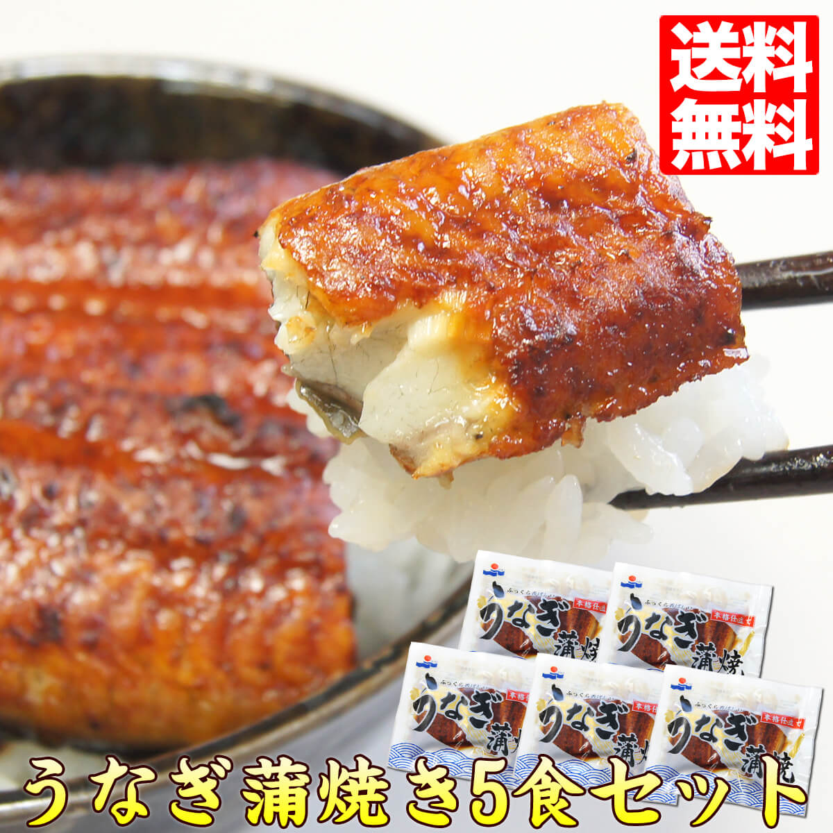 うなぎ 蒲焼き 500g (100g×5食) パック セット 送料無料 鰻 お得用 ご自宅用 うな...