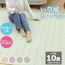 10周年記念SALE! い草風カーペット 江戸間 10畳 348×440 ござ ラグ カーペット 洗える PP素材 かわいい くすみカラー おしゃれ 畳 カーペ...