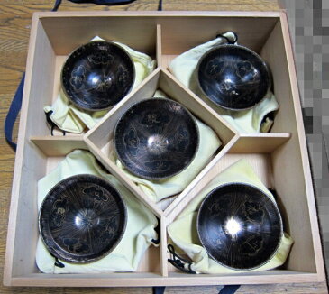 【黒釉金彩天目茶碗5碗セット(金彩文字天目)】中国南宋または元時代 杯 盃 中国陶磁器 陶器 中国 宋 南宋 北宋 元 時代/以下検索関連語彙:金泥 曜変天目 木の葉天目 国宝 重要文化財